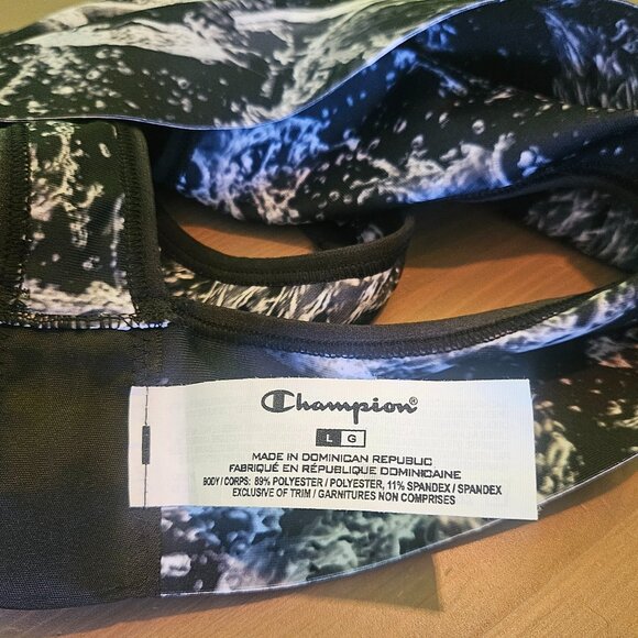 NWOT Champion Racerback Sports Bra - Black and White - Picture 4 of 6